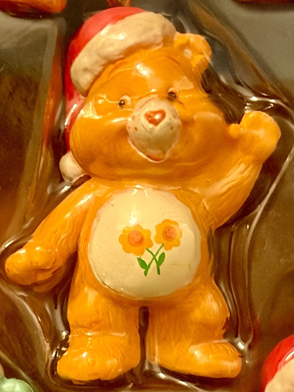 Vintage 5-piece Care Bears Mini Christmas Ornament Set